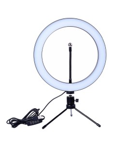 Set de Grabación Anillo LED Regulable 26cm + Mini Trípode con Soporte Smartphone